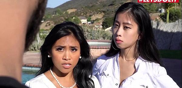 LETSDOEIT - Big Ass Teen Asians Are Fucking Their Customer By The Pool (Ember Snow & Jade Kush)